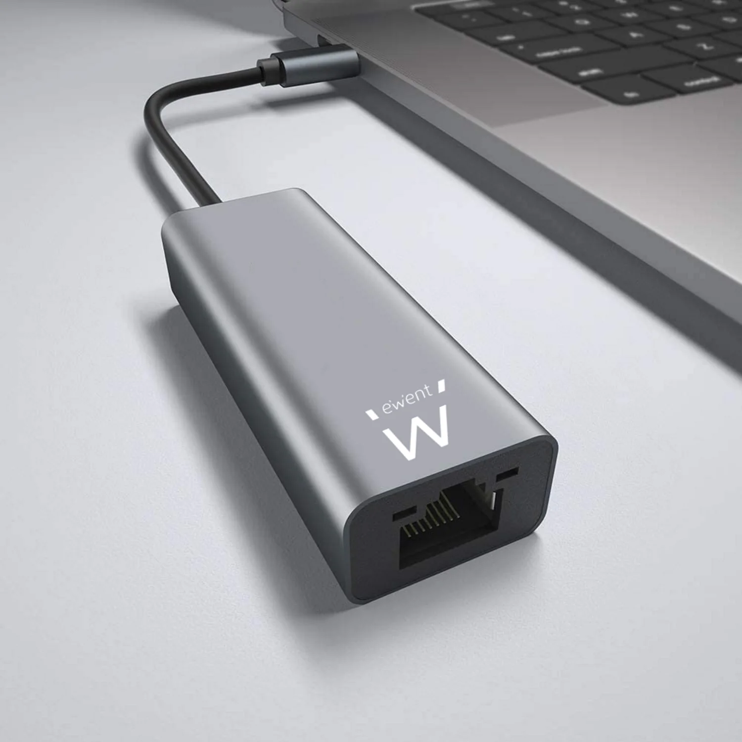 Adaptador de Rede Gigabit USB-C Ewent EW9818 Alumínio Space Grey 1000 Mbps - Imagem 3