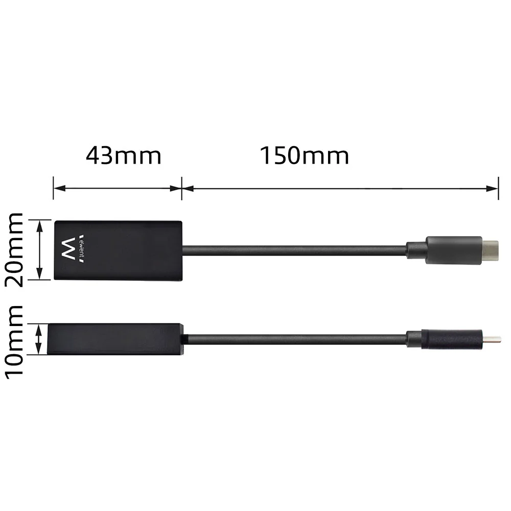 Adaptador USB-C para HDMI Fêmea 4K 60Hz Ewent EW9823 Preto - Imagem 2