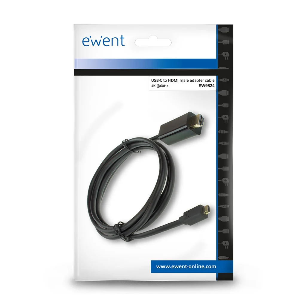 Cabo Adaptador USB-C para HDMI 4K 60Hz 2m Ewent - Imagem 3