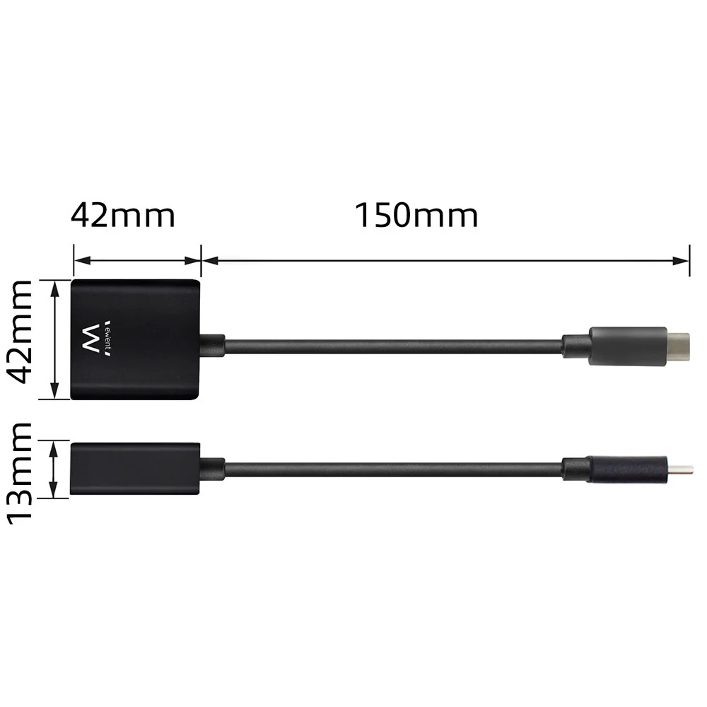 Adaptador USB-C para DisplayPort 4K 60Hz Ewent EW9825 Preto - Imagem 3