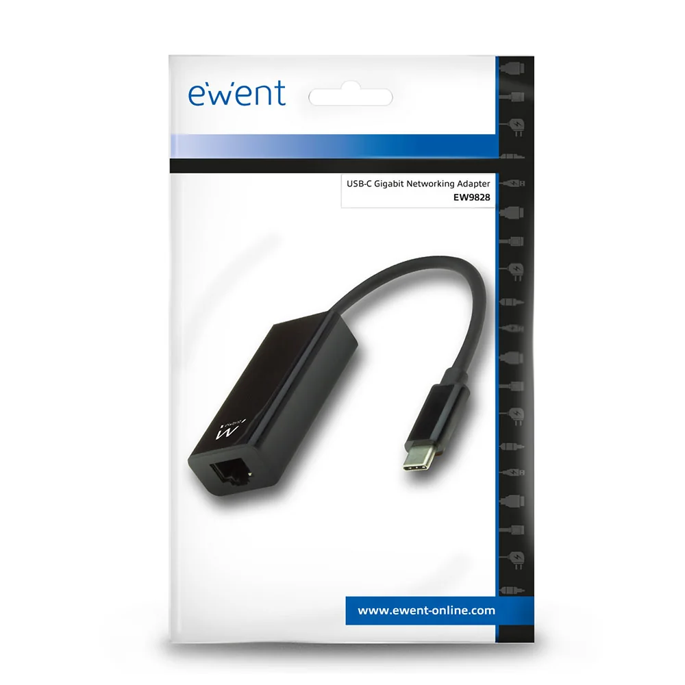 Adaptador de rede Gigabit USB-C Ewent EW9828 5 Gbps preto - Imagem 4