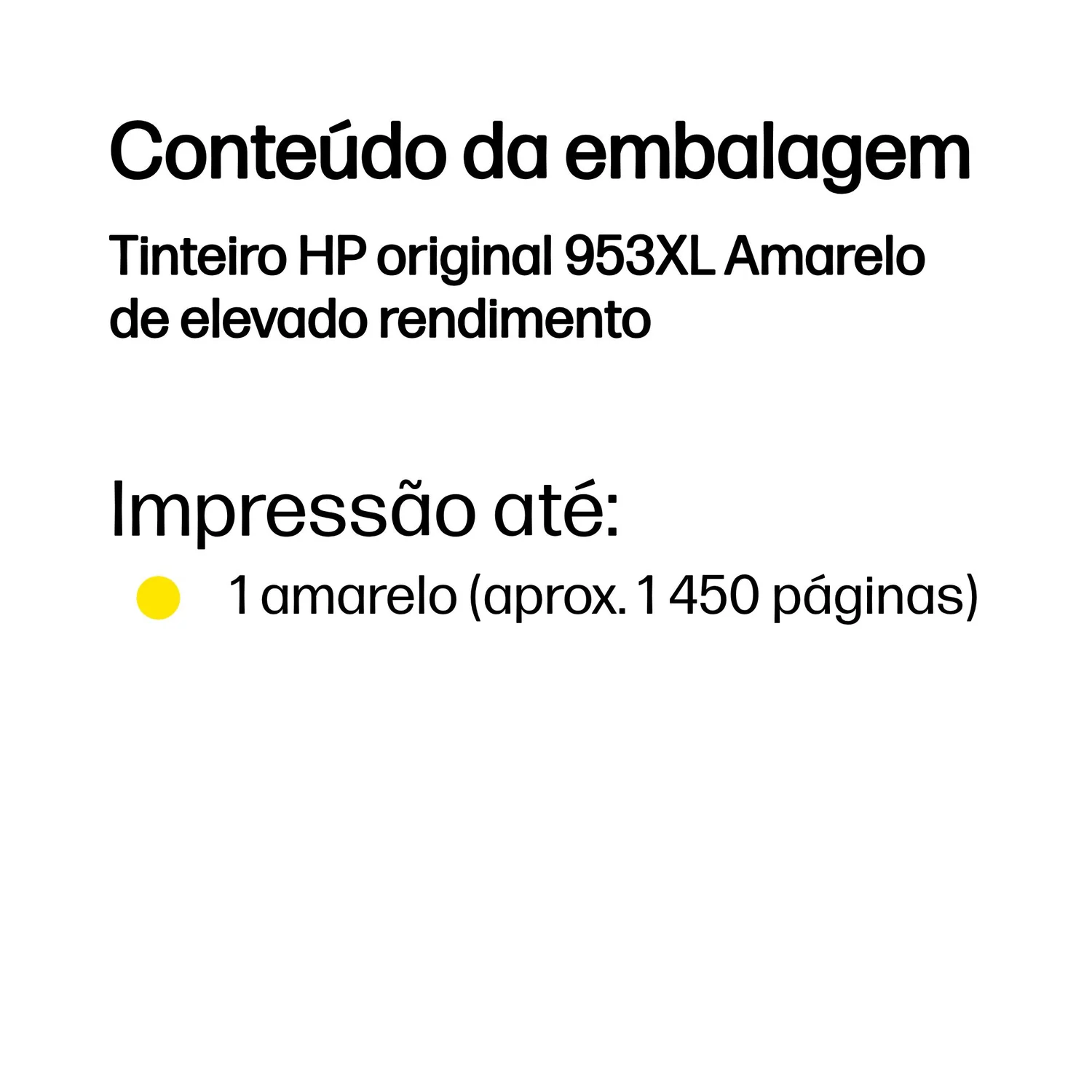 Tinteiro HP 953XL Amarelo Original Alto Rendimento 1450 Páginas - Imagem 3