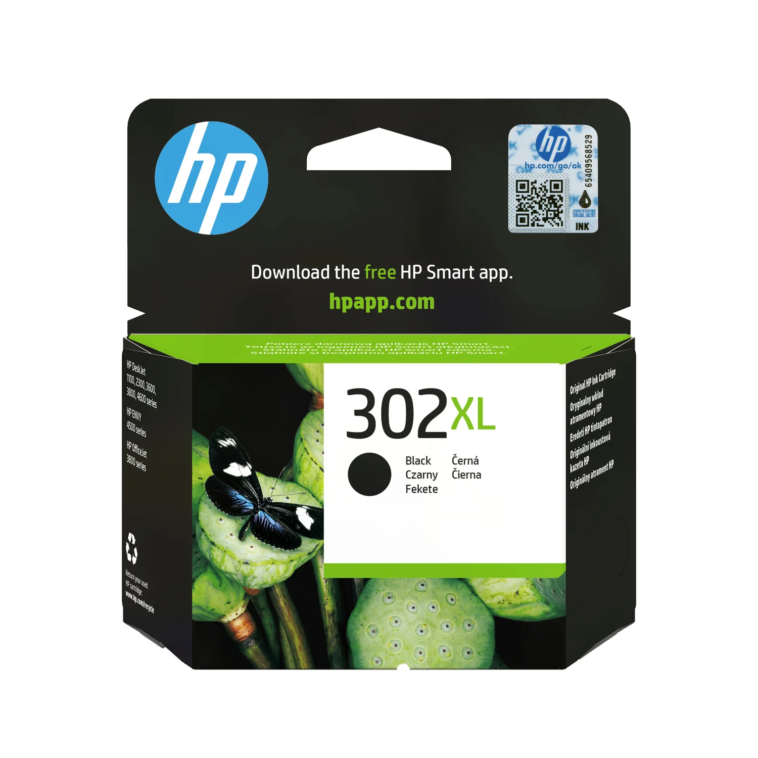 Tinteiro HP 302XL Preto original de elevado rendimento 430 páginas
