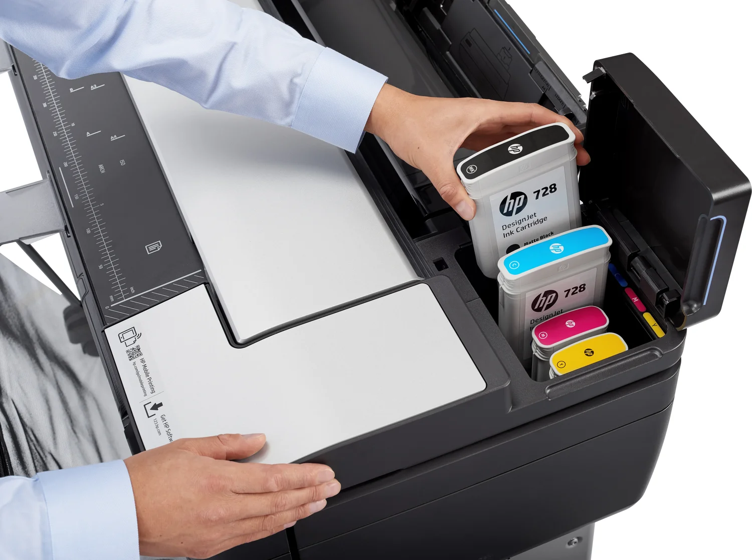 Plotter multifunções HP DesignJet T830 24'' Wi-Fi jato de tinta cor 2400x1200 DPI - Imagem 13