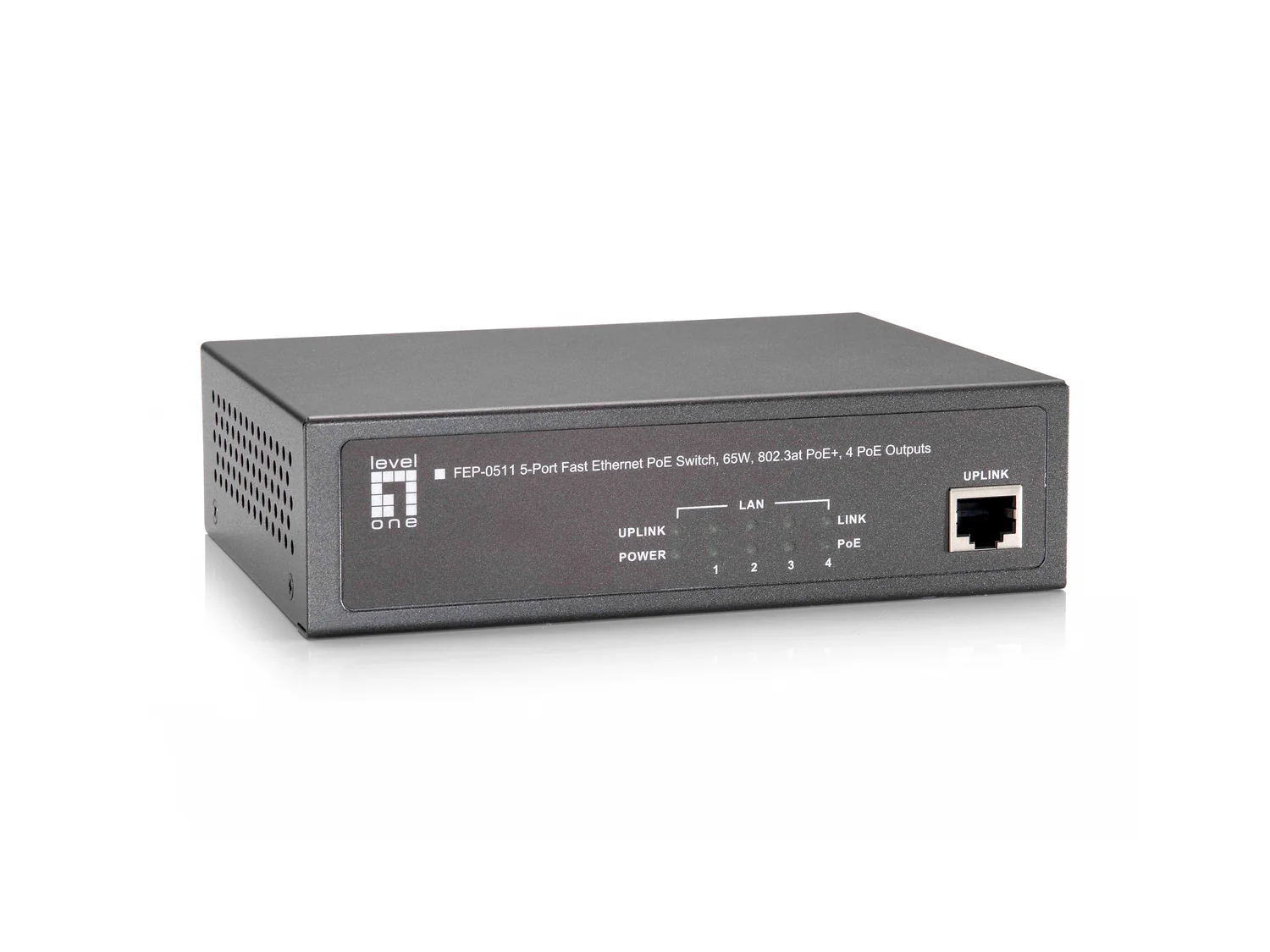 Switch Fast Ethernet PoE+ LevelOne FEP-0511W90 5 Portas 802.3at 90W - Imagem 2