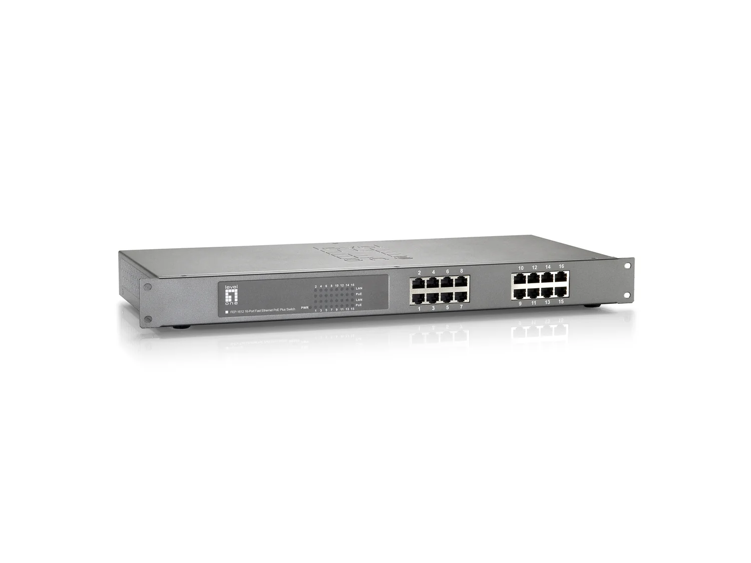 Switch de Rede LevelOne FEP-1612W380 16 Portas Fast Ethernet PoE+ 802.3at 380W - Imagem 4