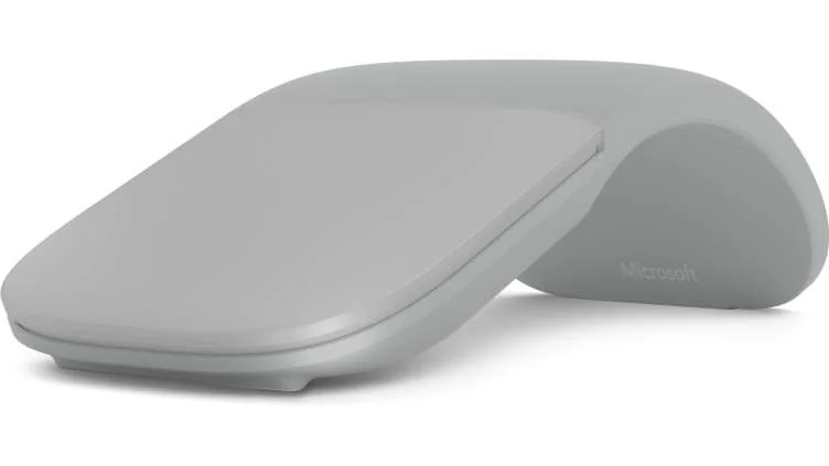 Rato Microsoft Surface Arc Mouse Bluetooth 4.0 Ultrafino Dobrável Ambidestro Scroll Táctil 1000 DPI Cinzento