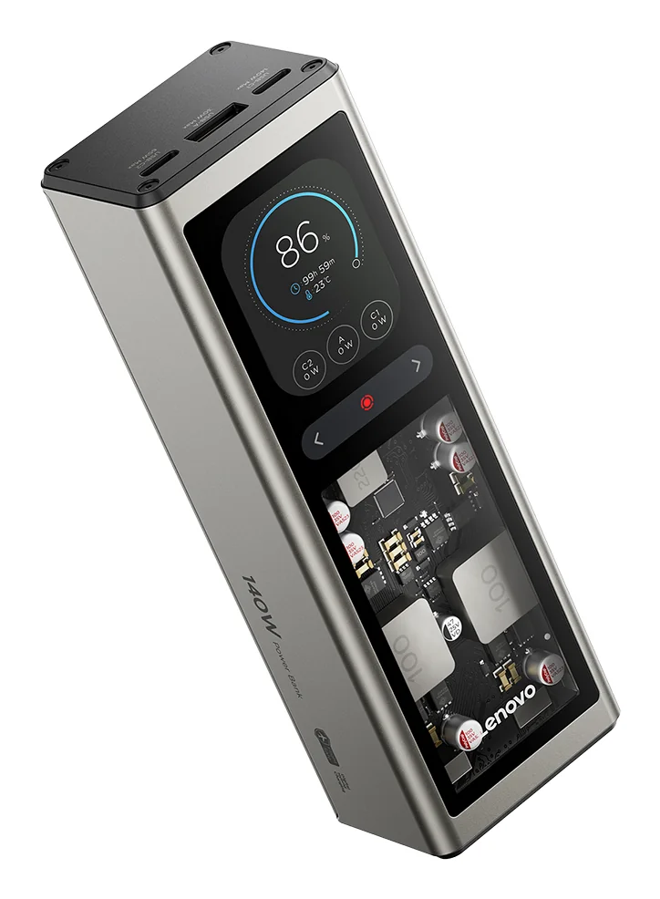 Power Bank Lenovo G0A3140WWW 20000mAh 140W USB-C para Portátil Dourado/Cinzento - Imagem 3