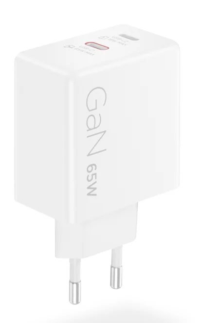 Carregador Lenovo 65W USB-C Dual GaN Branco 2 Portas - Imagem 2