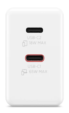 Carregador Lenovo 65W USB-C Dual GaN Branco 2 Portas - Imagem 4
