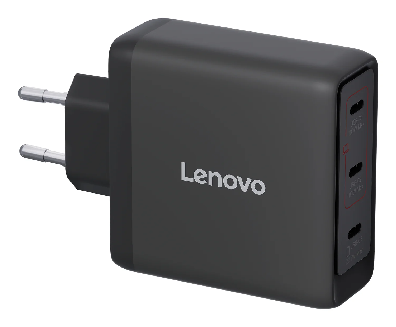 Carregador Lenovo Multi-Port USB-C 100W GaN com 3 Portas USB-C e Cabo 1.8m Preto - Imagem 5