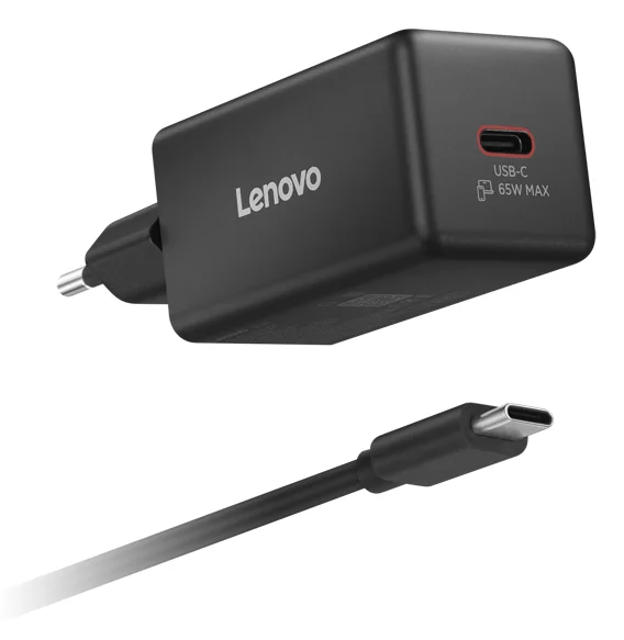 Carregador Lenovo 65W mini USB-C GaN com Cabo de 2m Preto - Imagem 5