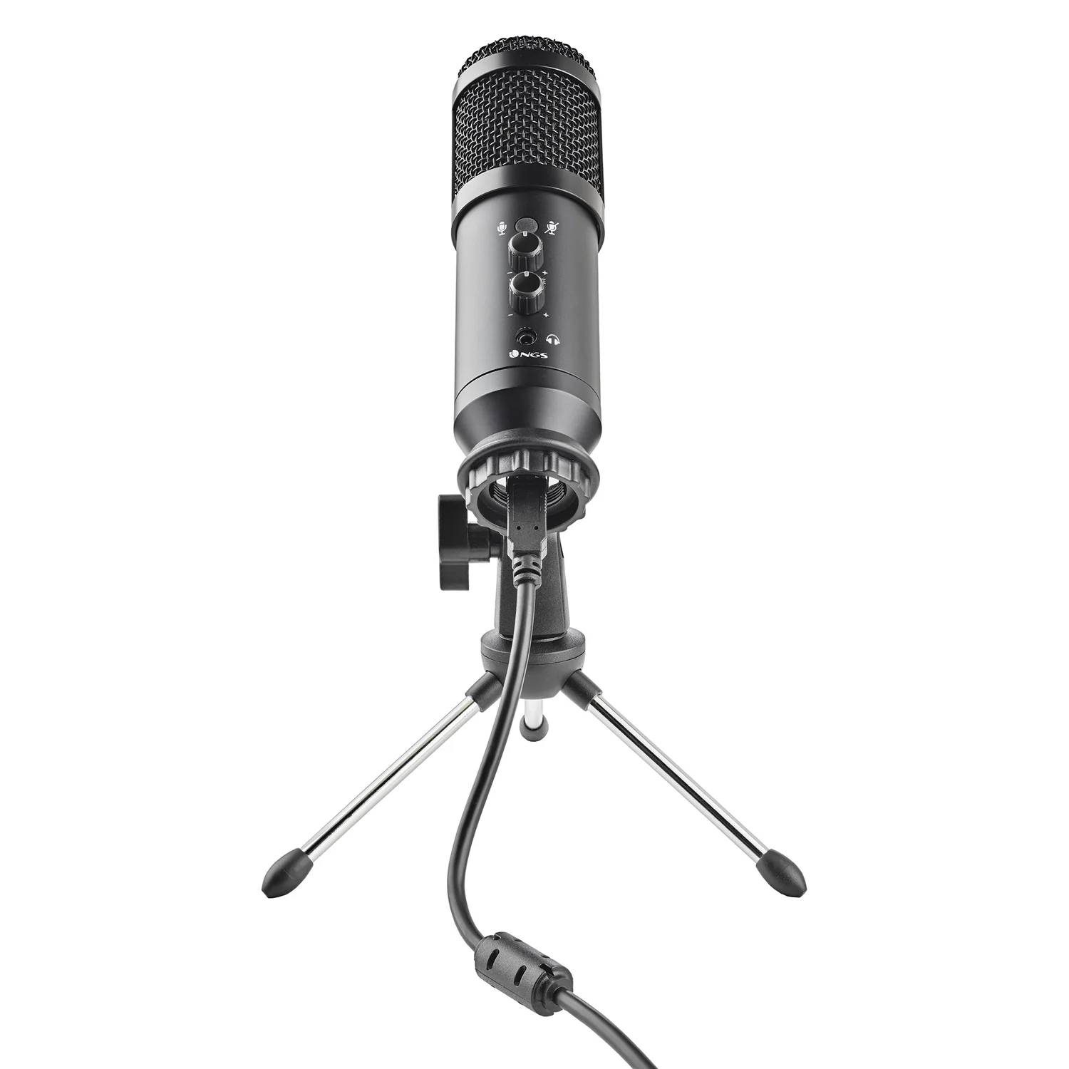 Microfone de Gravação USB NGS GMICX-110 Plug and Play com Tripé e Filtro | Preto - Imagem 4