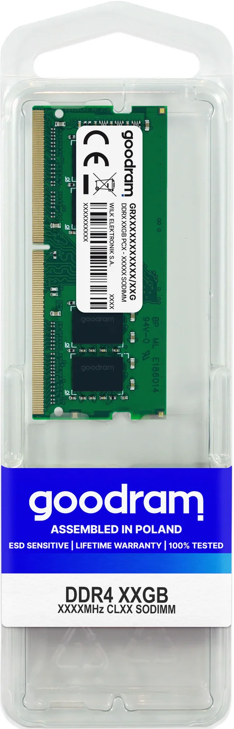 Memória RAM Goodram DDR4 16GB 3200MHz SO-DIMM CL22 para Portátil