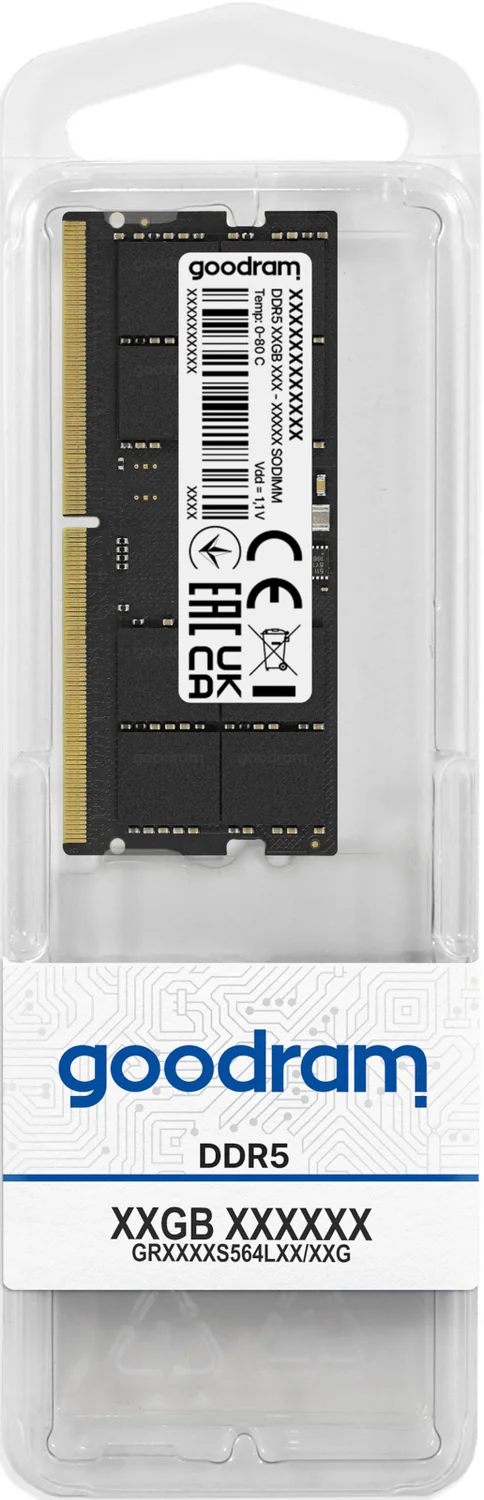 Memória RAM portátil DDR5 8GB 5600MHz CL46 SO-DIMM Goodram GR5600S564L46S/8G