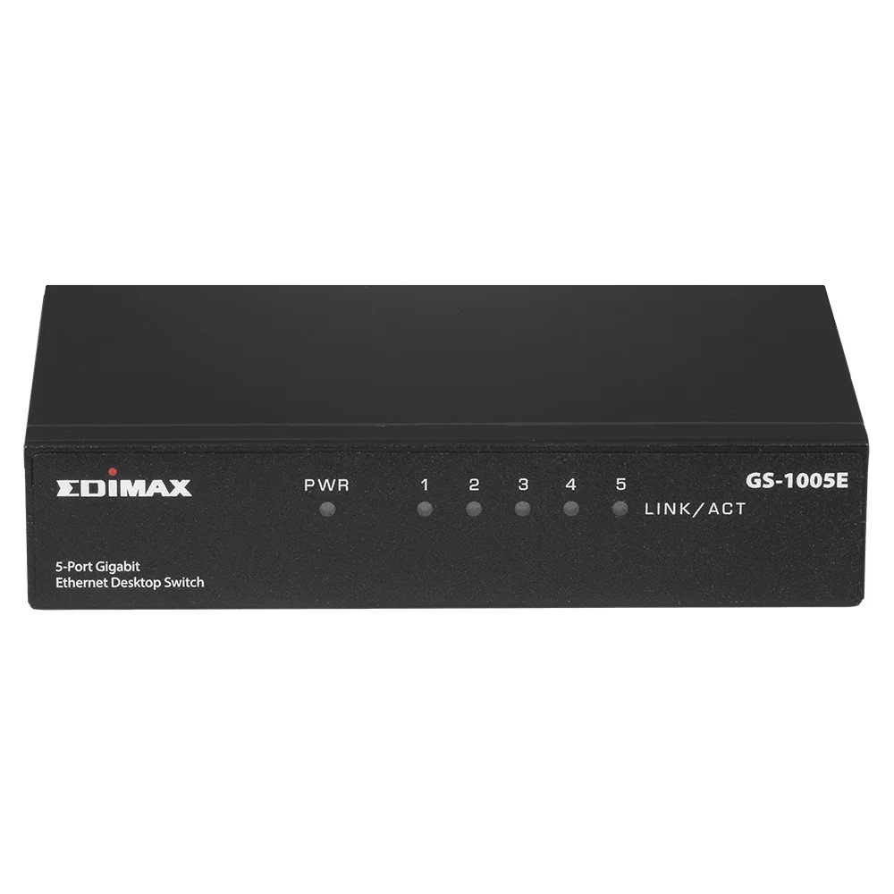 Switch de rede Edimax GS-1005E 5 portas Gigabit Ethernet desktop plug-and-play