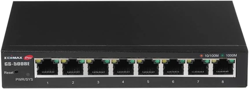 Switch de rede Gigabit Ethernet 8 portas Web Smart Edimax GS-5008E - Imagem 3