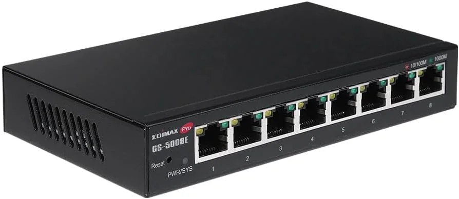 Switch de rede Gigabit Ethernet 8 portas Web Smart Edimax GS-5008E - Imagem 4