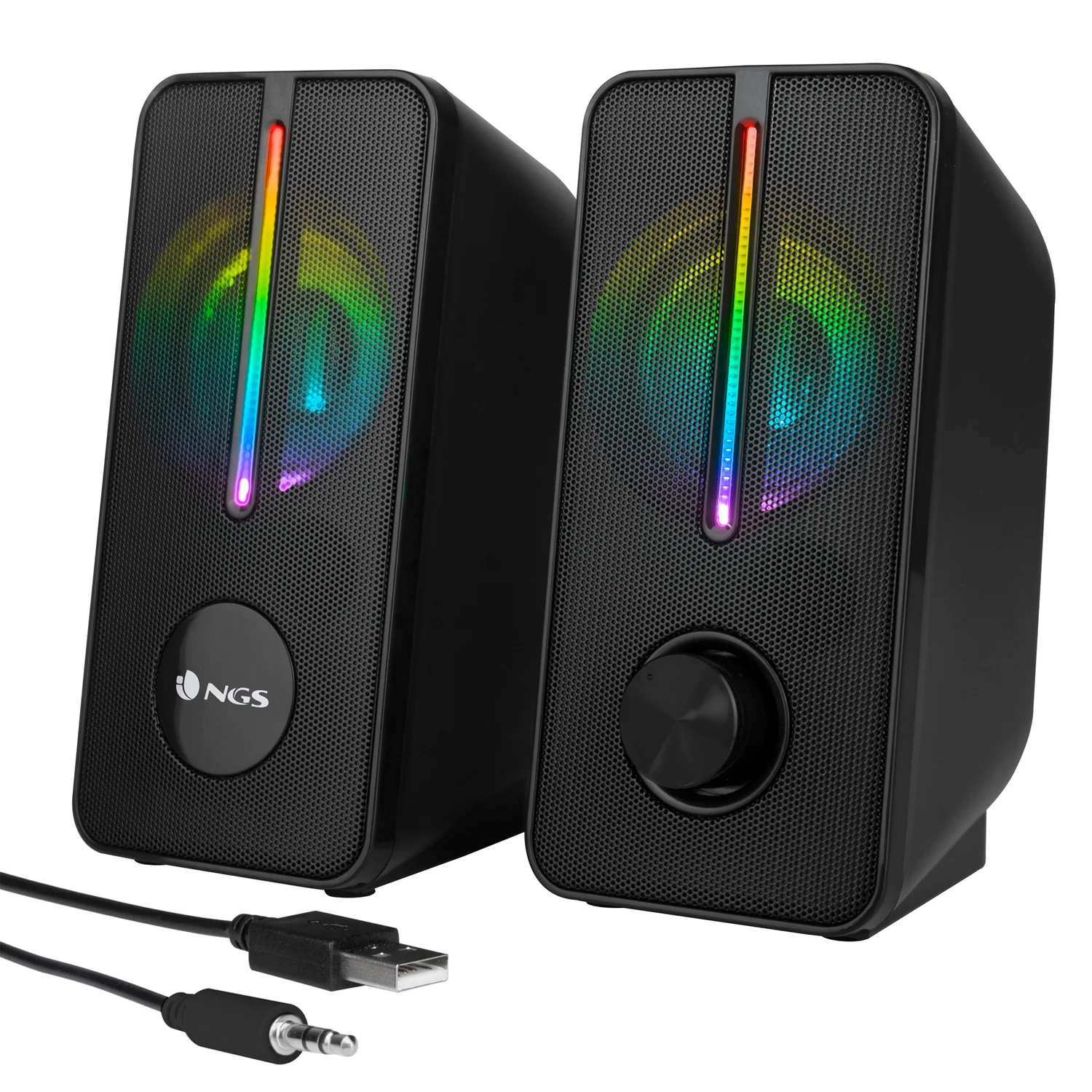 Colunas Gaming NGS GSX-150 2.0 12W RGB USB Preto - Imagem 3