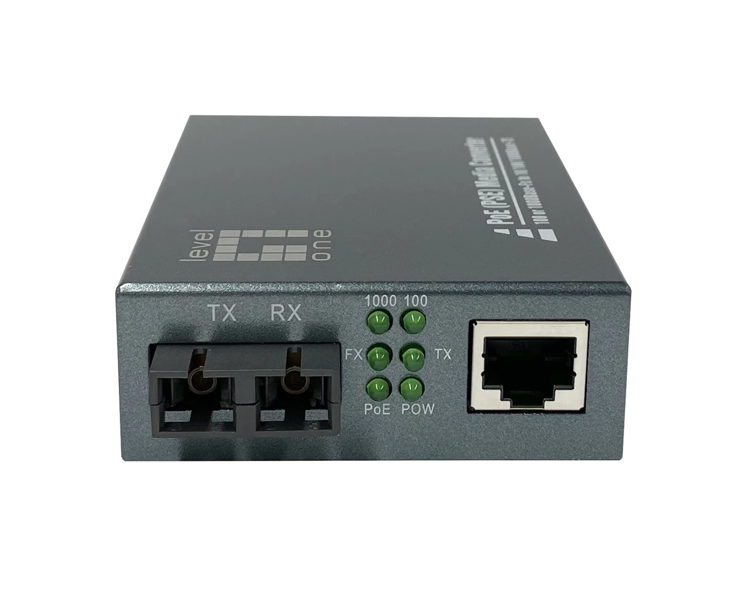 Conversor de Media LevelOne GVT-2013 Gigabit RJ45 para SC Multimodo 500m com PoE PSE - Imagem 1
