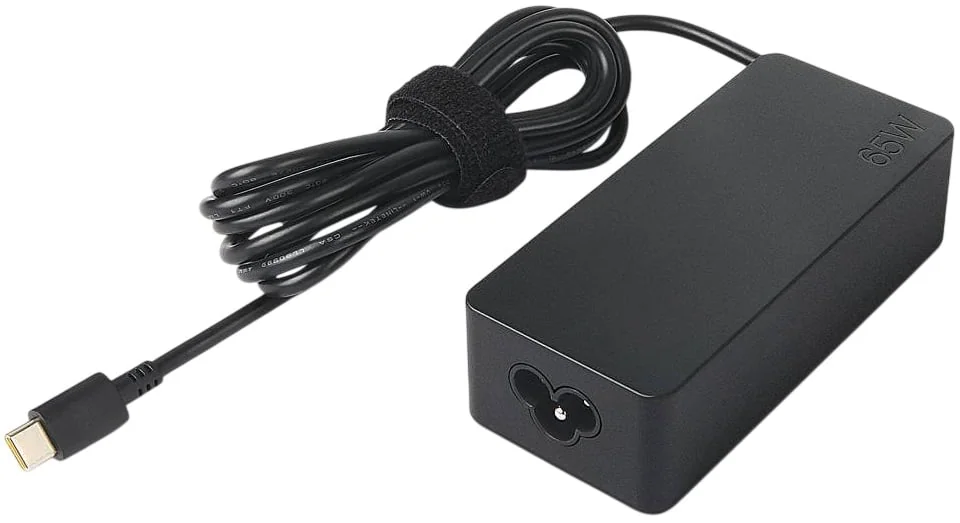 Carregador Lenovo USB-C 65W AC Adapter 100-240V Preto - Imagem 1
