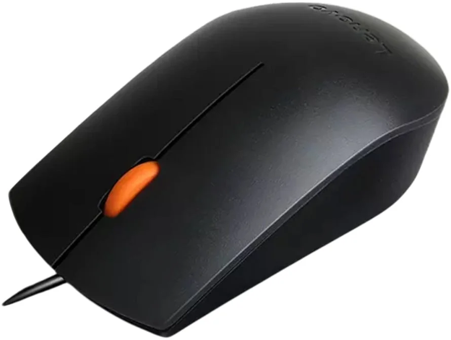 Rato com Fios Lenovo 300 USB-A 1600 DPI 3 Botões Ambidestro Preto - Imagem 2