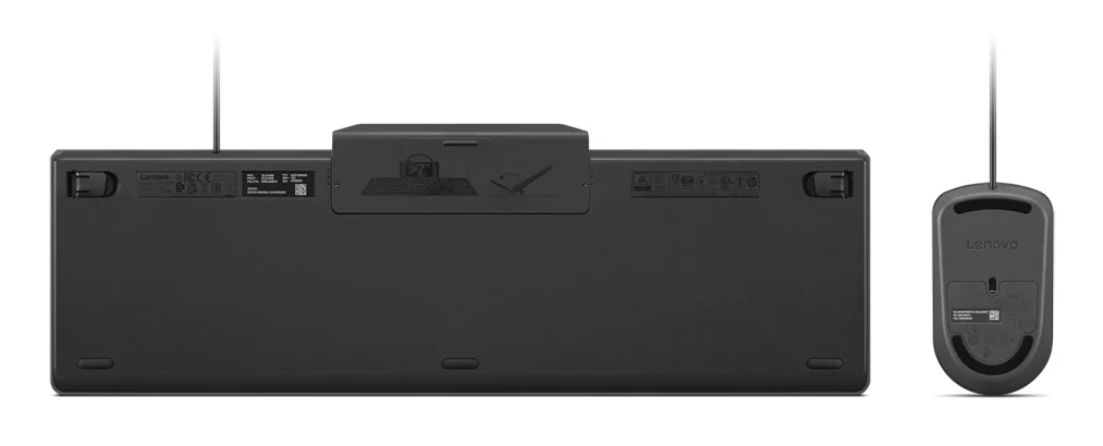 Conjunto Teclado e Rato Lenovo 310 USB-A com Fio Layout Português e Suporte para Telemóvel Cinzento - Imagem 6
