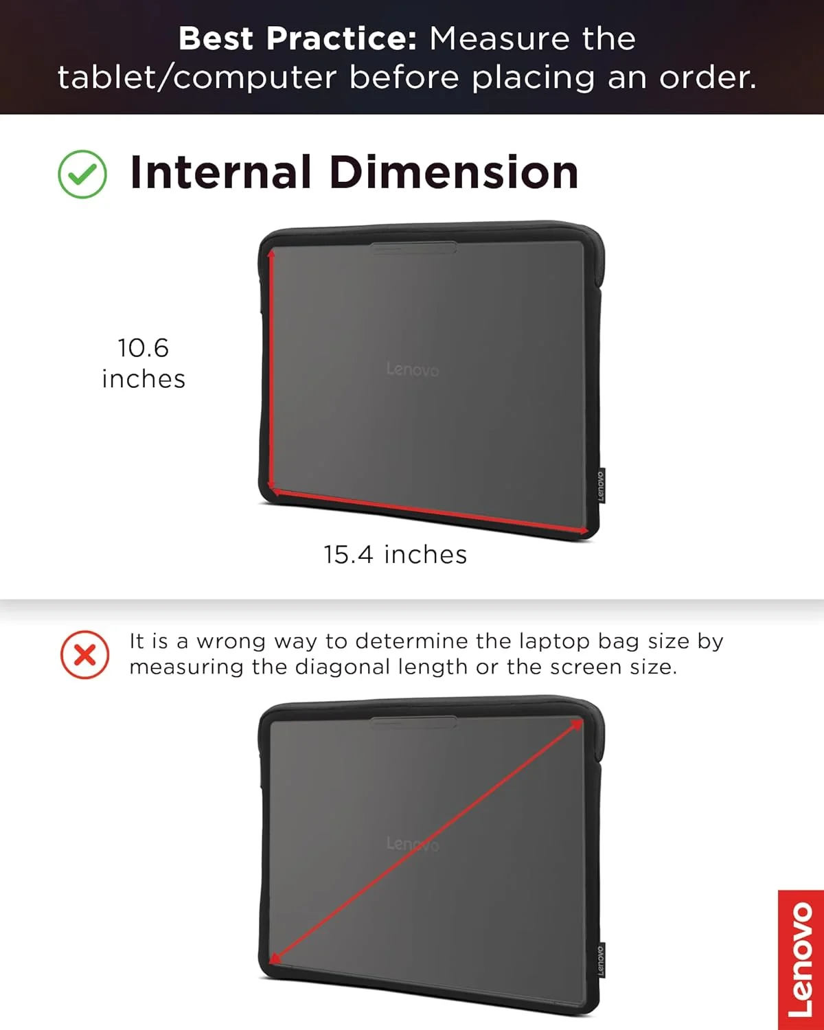 Capa para Portátil Lenovo Laptop Sleeve 15.6 - Imagem 8