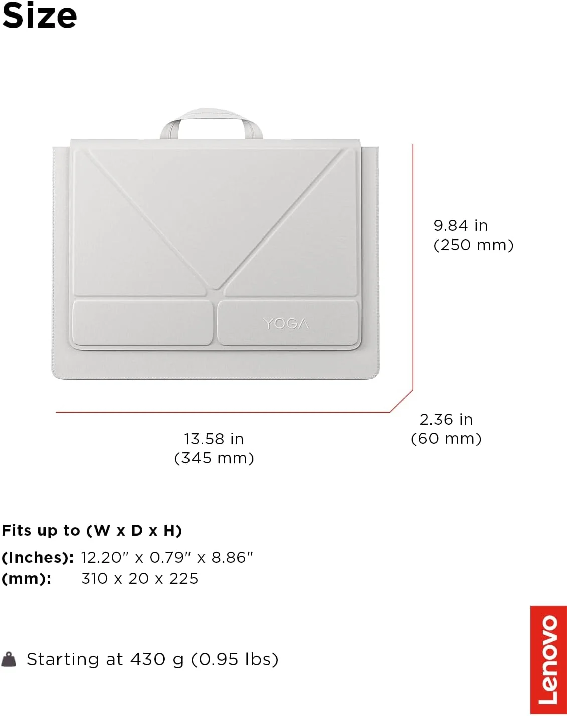 Bolsa Lenovo Yoga Tote Sleeve para Portátil 14" Seashell - Imagem 6