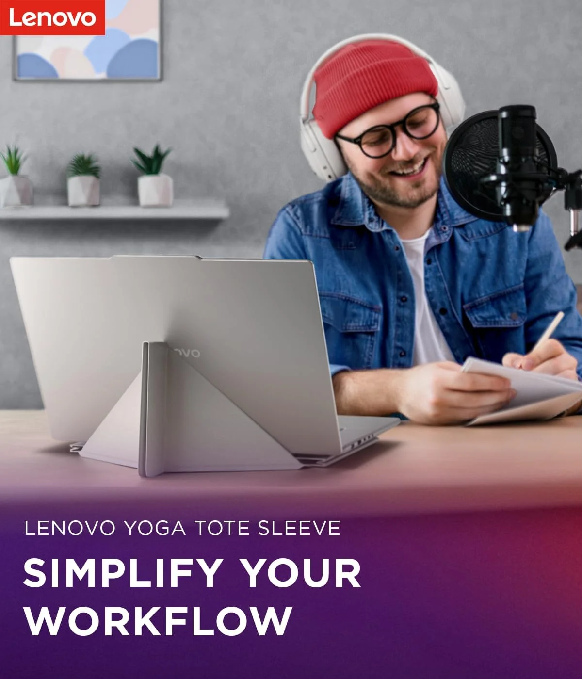 Bolsa Lenovo Yoga Tote Sleeve para Portátil 14" Seashell - Imagem 7