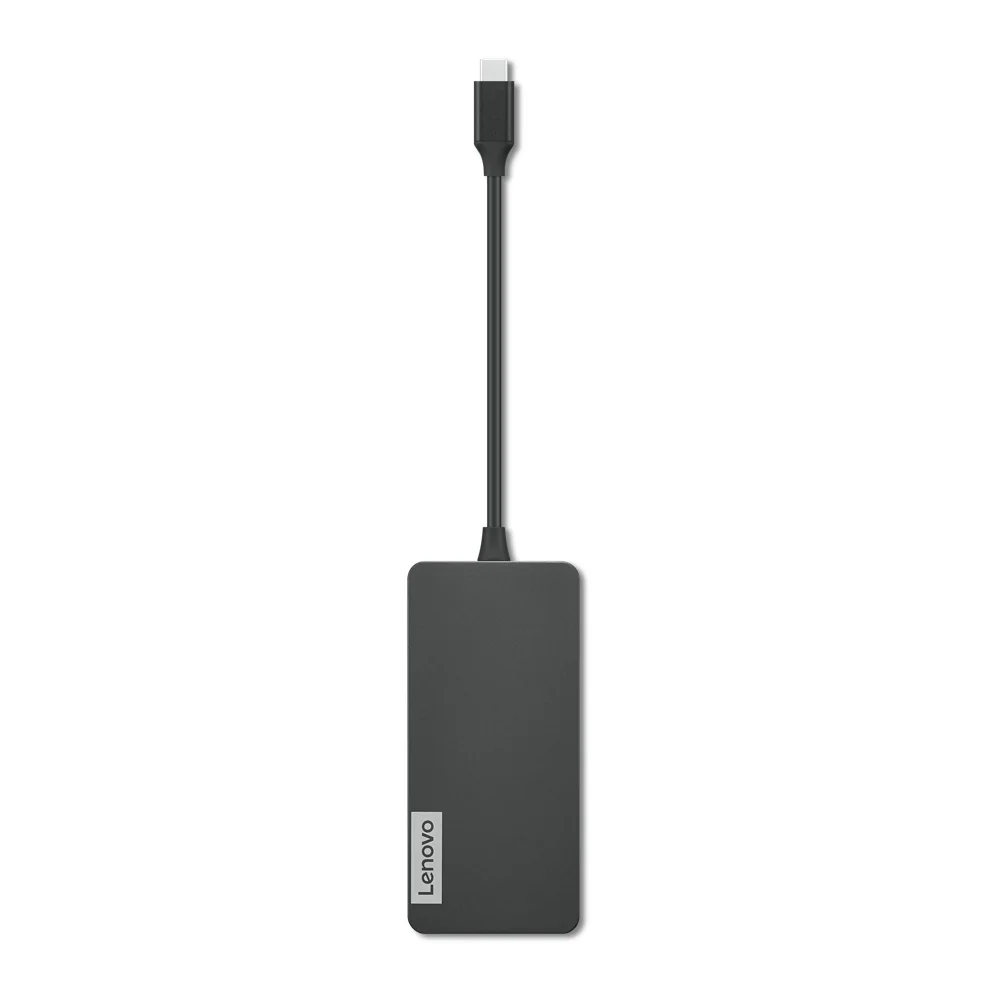 Adaptador Multiportas Lenovo GX90T77924 USB-C 7-em-1 HDMI 4K Leitor SD Hub Cinzento - Imagem 1