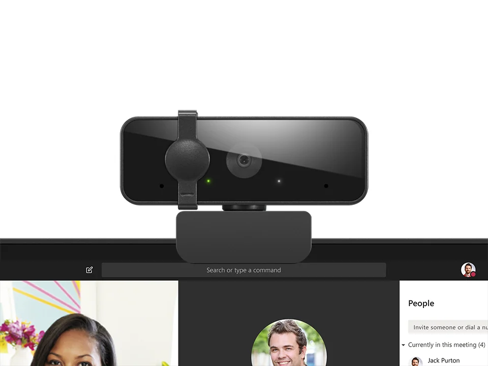 Webcam Lenovo 310 FHD 1080p USB com Microfones Duplos e Obturador Preta - Imagem 6