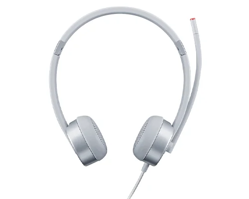Auriculares com Fio Lenovo 100 Stereo Analógicos Cinzento, Microfone Boom, Jack 3,5mm - Imagem 1