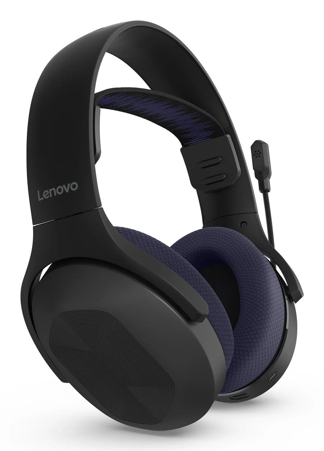 Auscultadores Gaming Lenovo Legion H410 Wireless Bluetooth 5.2 USB-C Preto/Roxo - Imagem 5