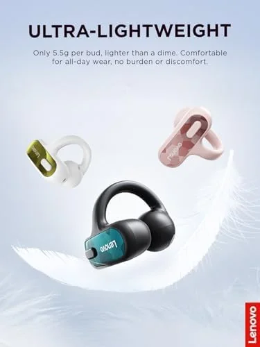 Auriculares Lenovo Open-Ear Clip-On X500 Branco - Imagem 5