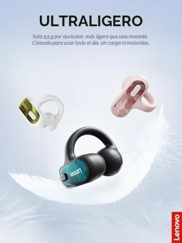Auriculares Lenovo X500 Open-Ear Clip-On Rosa - Imagem 5