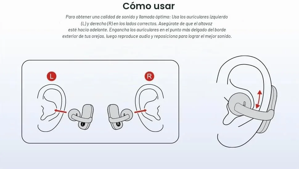 Auriculares Lenovo X500 Open-Ear Clip-On Rosa - Imagem 8