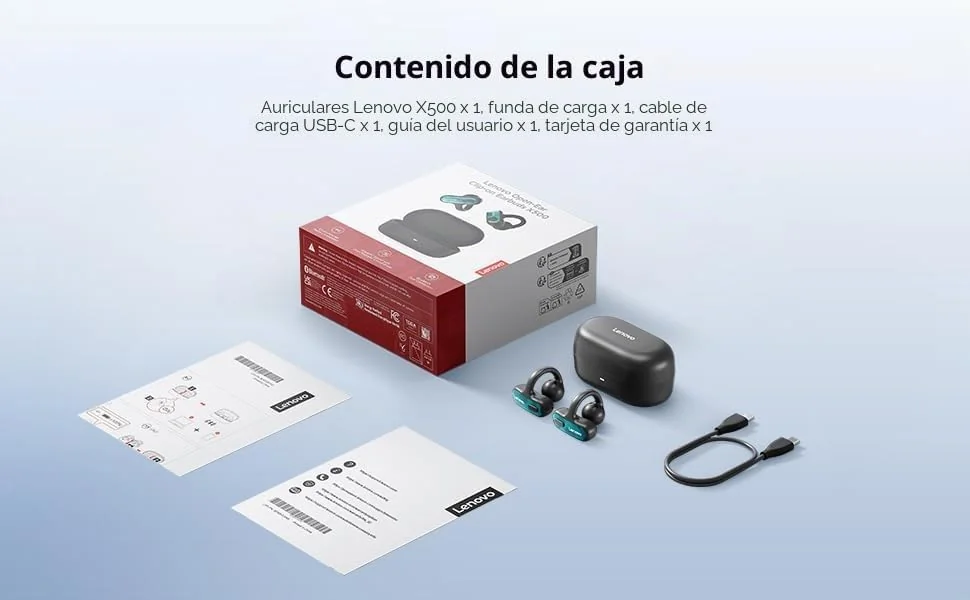 Auriculares Lenovo X500 Open-Ear Clip-On Rosa - Imagem 17