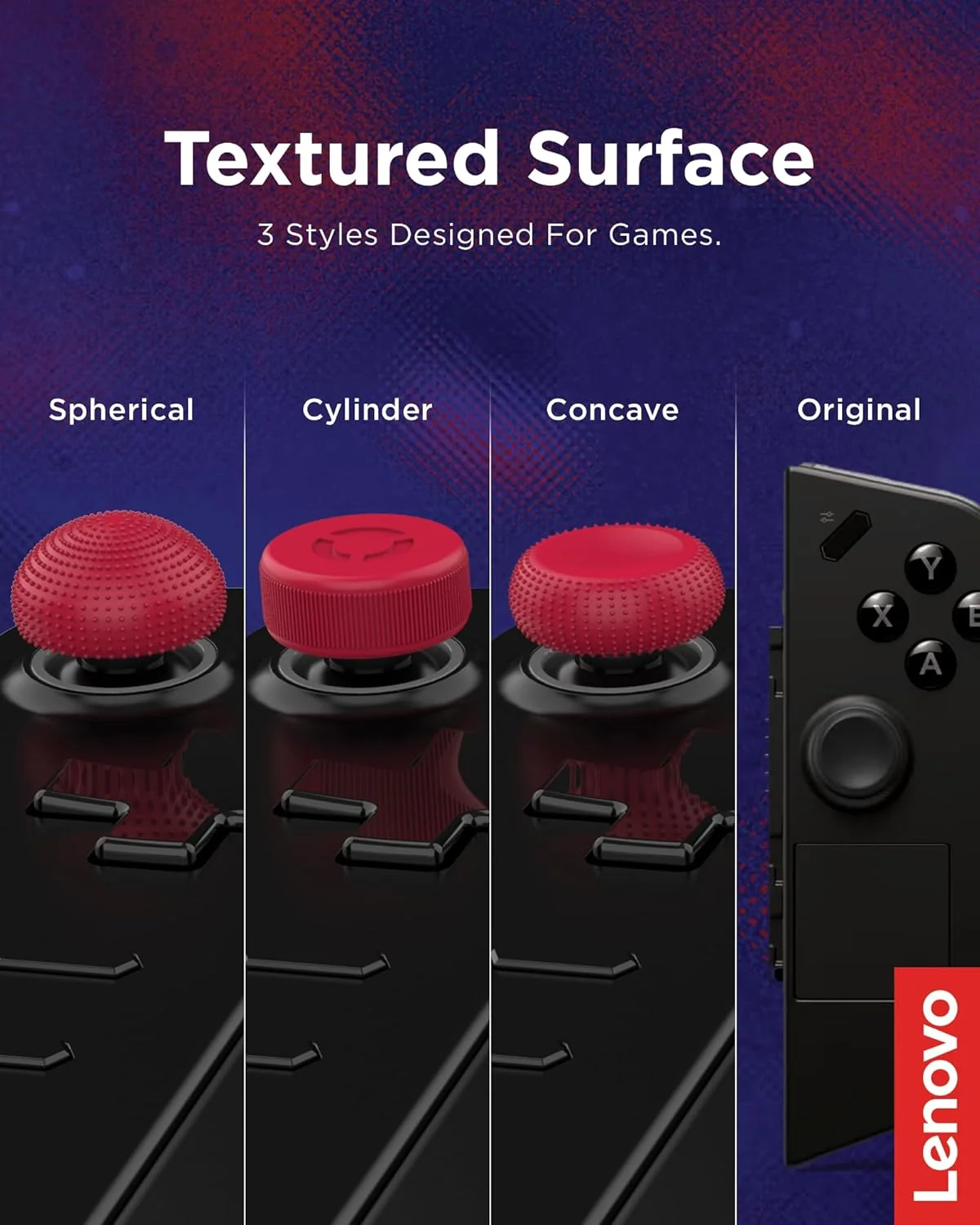 Capas para Manípulos Lenovo Legion Go Joystick Caps Vermelho Lenovo Red - Imagem 7