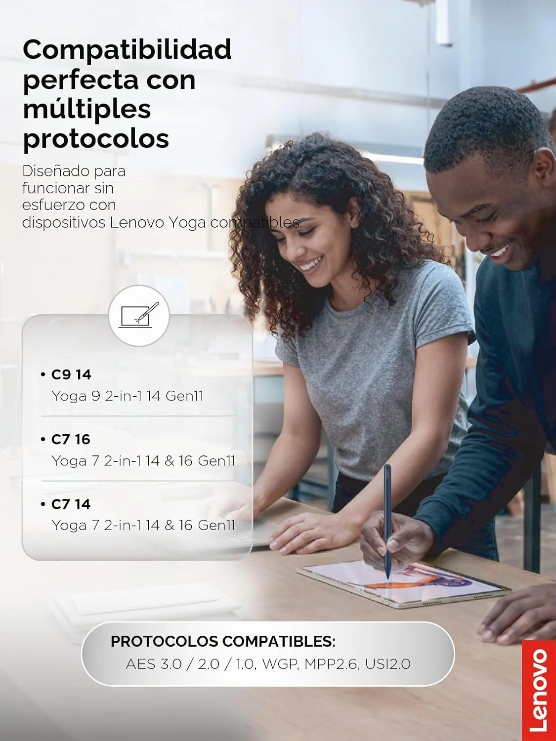 Caneta Digital Lenovo Yoga Pen 2 com Estojo Azul Cósmico - Imagem 4