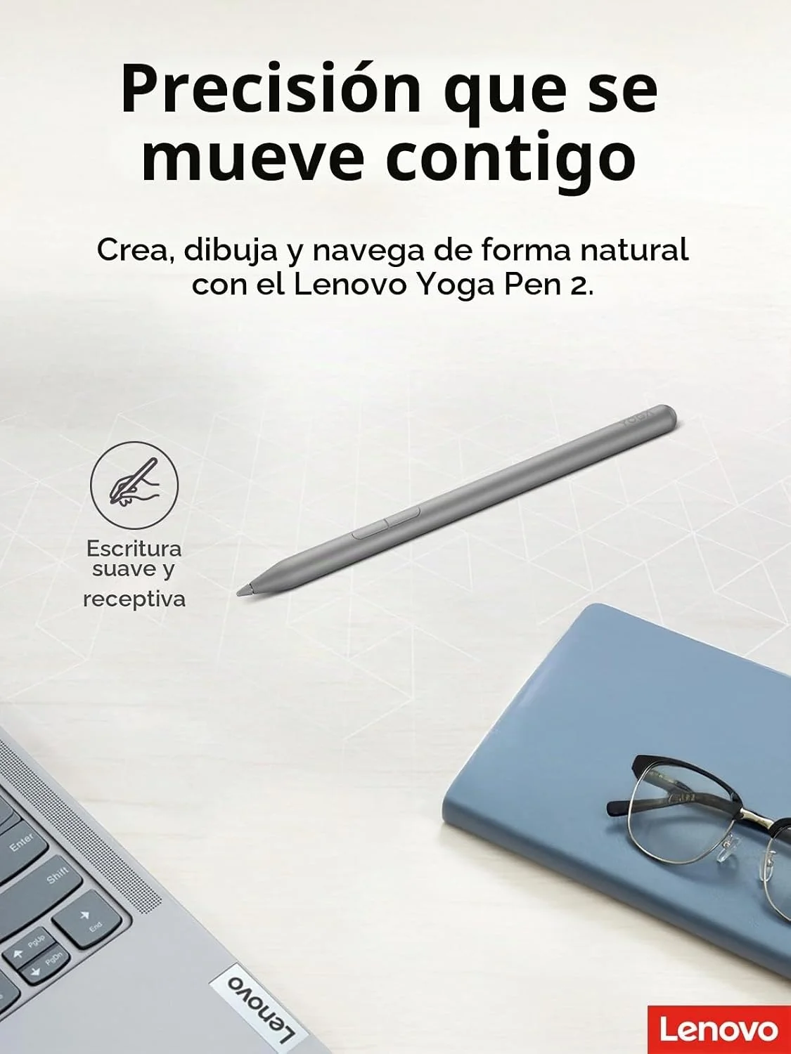 Caneta Digital Lenovo Yoga Pen 2 com Estojo de Proteção Cinza Luna - Imagem 2