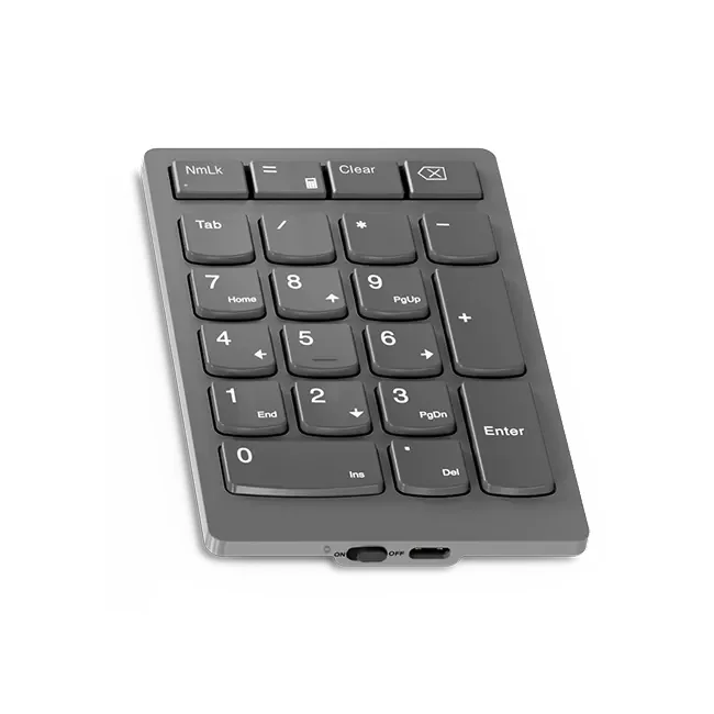 Teclado Numérico Sem Fios Lenovo Go Wireless Numeric Keypad 21 Teclas Bluetooth/USB/RF 2.4 GHz Cinzento - Imagem 3