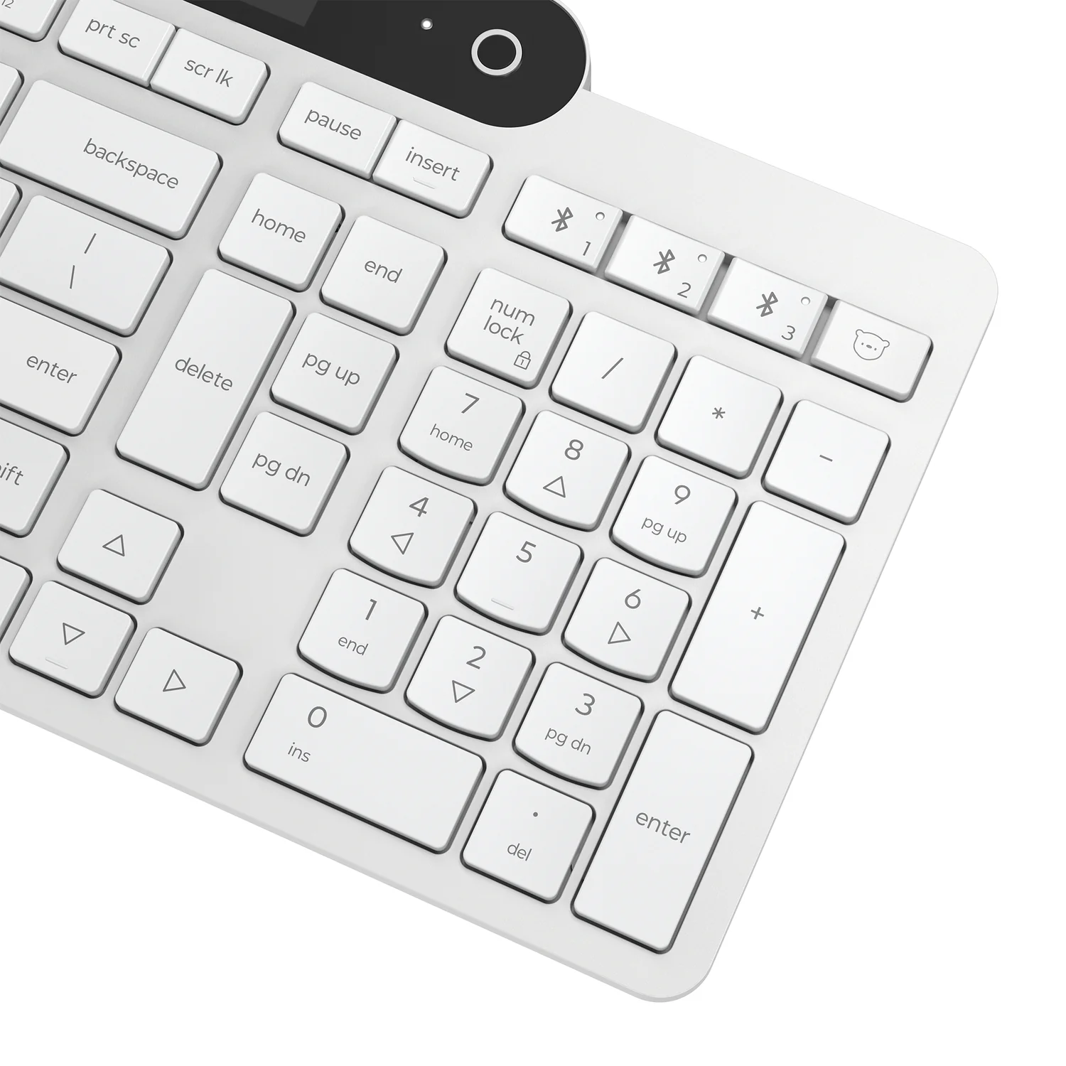 Teclado Bluetooth Lenovo 800 auto-carregável energia solar tamanho completo layout PT - Branco - Imagem 9