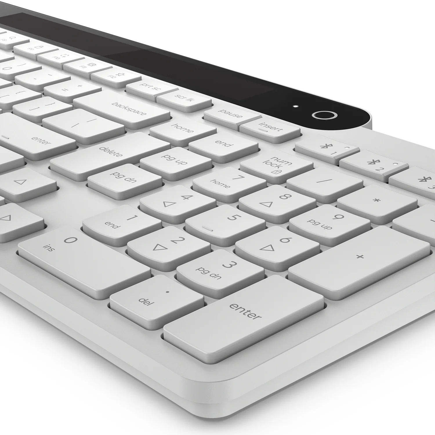Teclado Bluetooth Lenovo 800 auto-carregável energia solar tamanho completo layout PT - Branco - Imagem 10