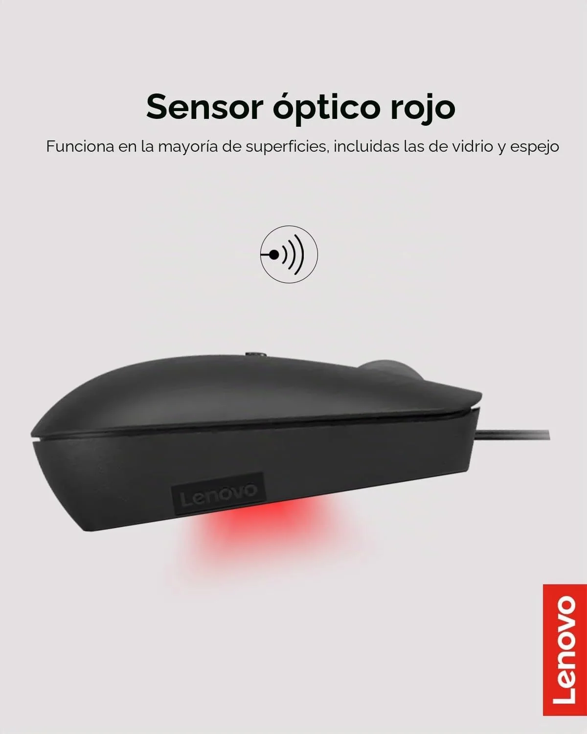 Rato com Fios Lenovo 400 USB-C Compact 2400 DPI 4 Botões Preto - Imagem 6