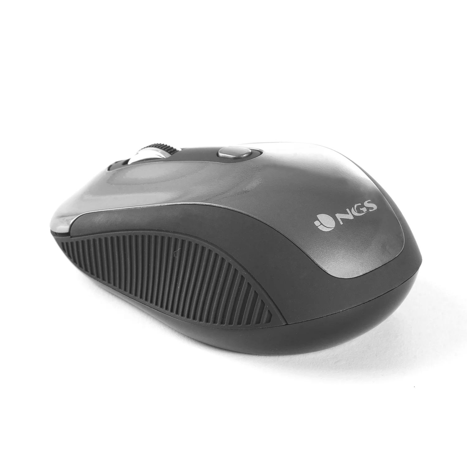 Rato Sem Fios NGS Ótico 1600 DPI 3 Botões Ambidestro Preto e Grafite - Imagem 3