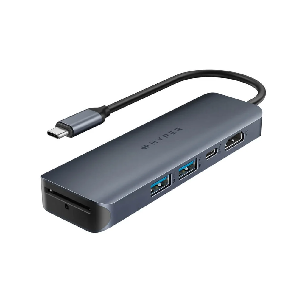 Hub USB-C Targus HyperDrive EcoSmart Gen.2 6-em-1 4K HDMI Power Delivery 100 W preto - Imagem 1