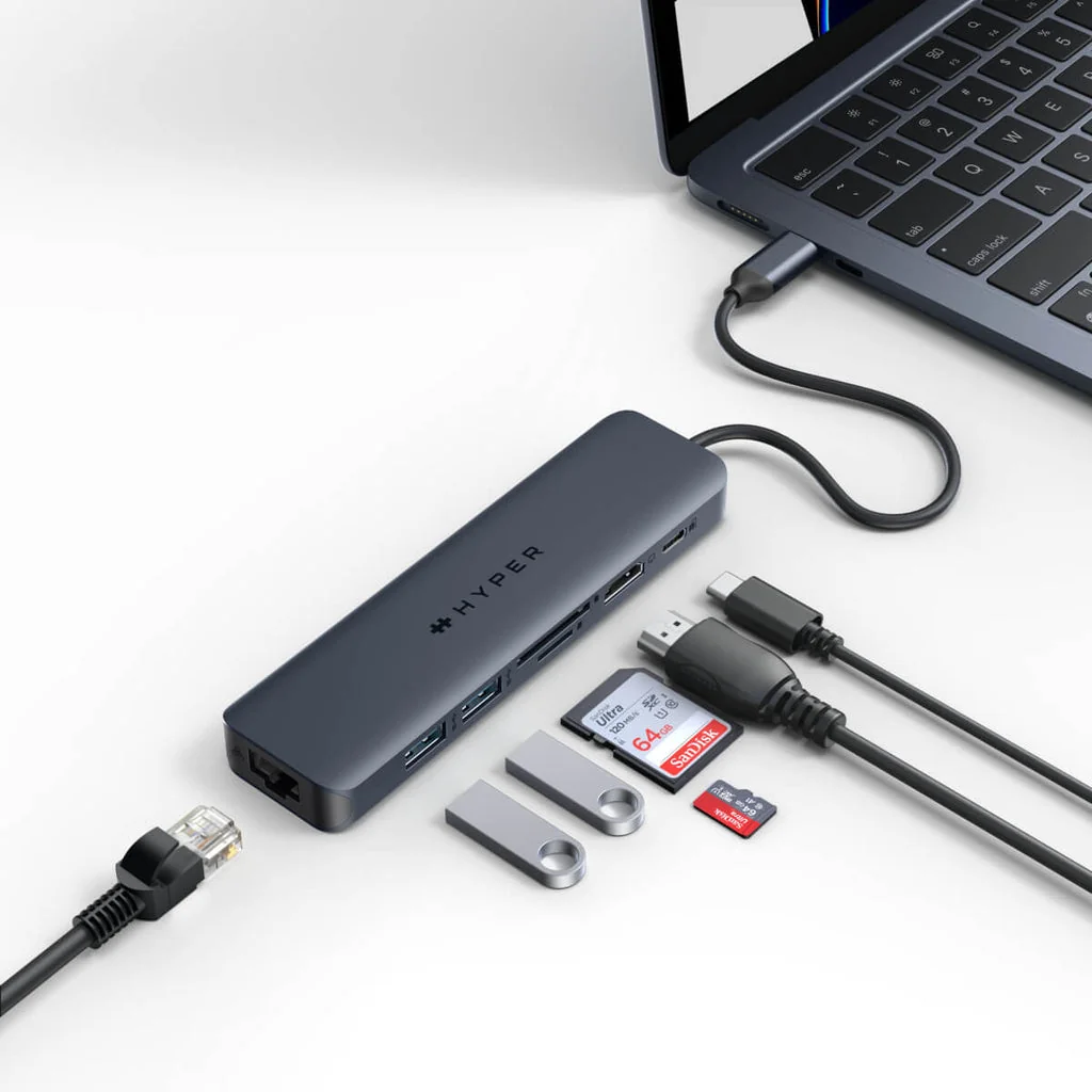 Dock USB-C 7-em-1 Targus HyperDrive EcoSmart Gen.2 100W HD4003GL Azul - Imagem 2