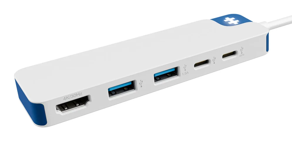 Hub USB-C Targus HyperDrive Flex 5-em-1 HDMI 4K 30Hz 3x USB-A USB-C 100W PD Portátil 100g - Imagem 4