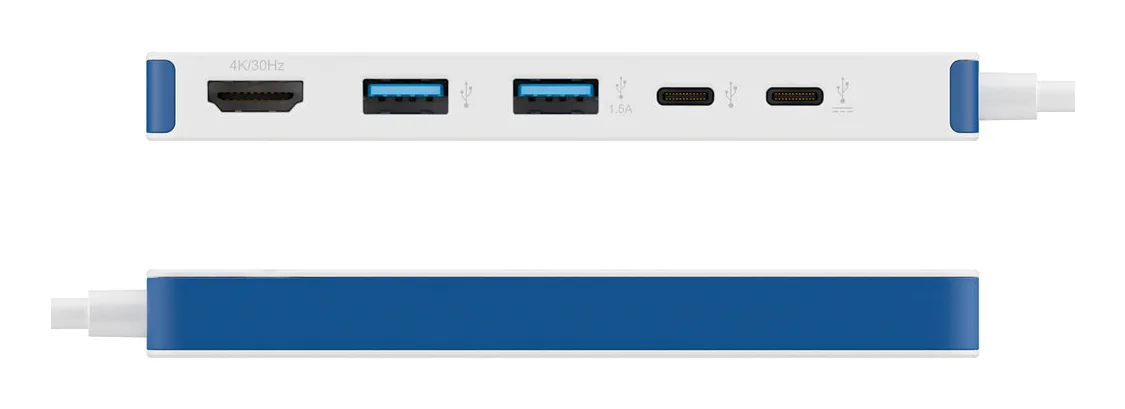 Hub USB-C Targus HyperDrive Flex 5-em-1 HDMI 4K 30Hz 3x USB-A USB-C 100W PD Portátil 100g - Imagem 3